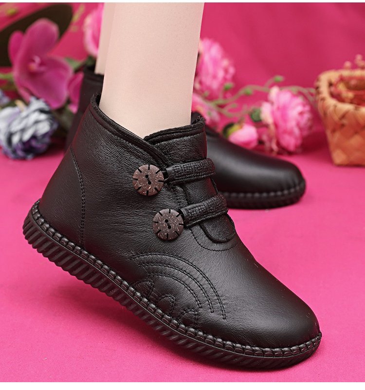 【35-40】Pantofi antiderapanti dama din piele de toamna si iarna lucrati manual italian-3782333