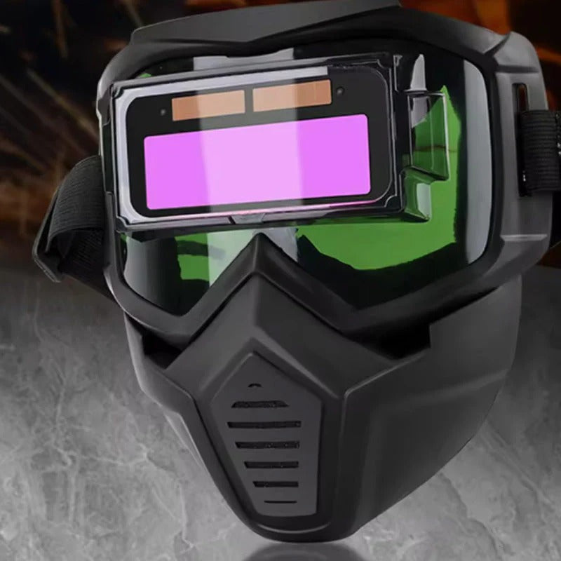 🔥【Kupte jednu, druhou dostanete zdarma】Automaticky ztmavovací celoobličejová svářečská kukla