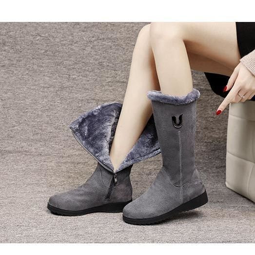 🎁✨Ofertă specială de iarnă: Reducere de 49%【35–41】Cizme de iarnă călduroase pentru femei — Cizme tip Martin cu platformă joasă (talpă antiderapantă, închidere cu fermoar)