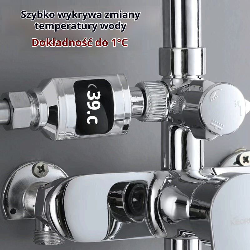 🔥Kup 1, a drugi otrzymasz gratis!🔥🚿Wodoodporny termometr prysznicowy z wyświetlaczem LED (°C)🌡️
