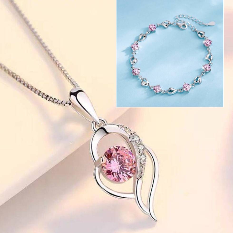 ✨✨【Cumpără 1, primești 1 gratuit】💎💎Set brățară și colier din argint 925 – Inima Oceanului