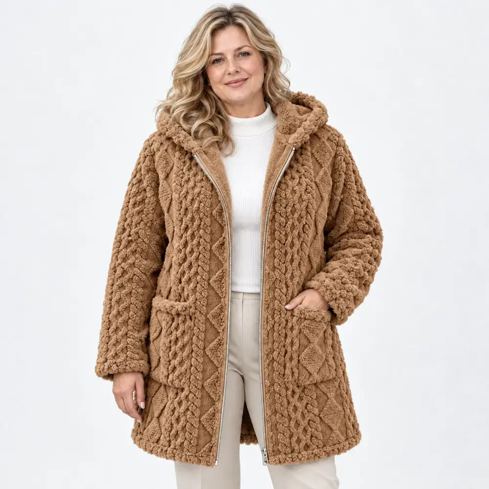 【S–3XL】Cardigan popular pentru femei, cu fermoar, material neted, reversibil și plușat, stil casual, ideal pentru toamnă și iarnă