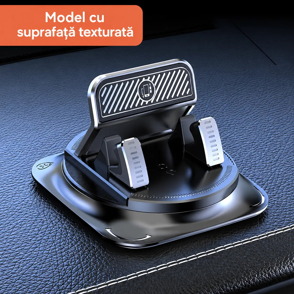 🚗 Suport auto pentru telefon 2 în 1, rotativ la 360° și antiderapant