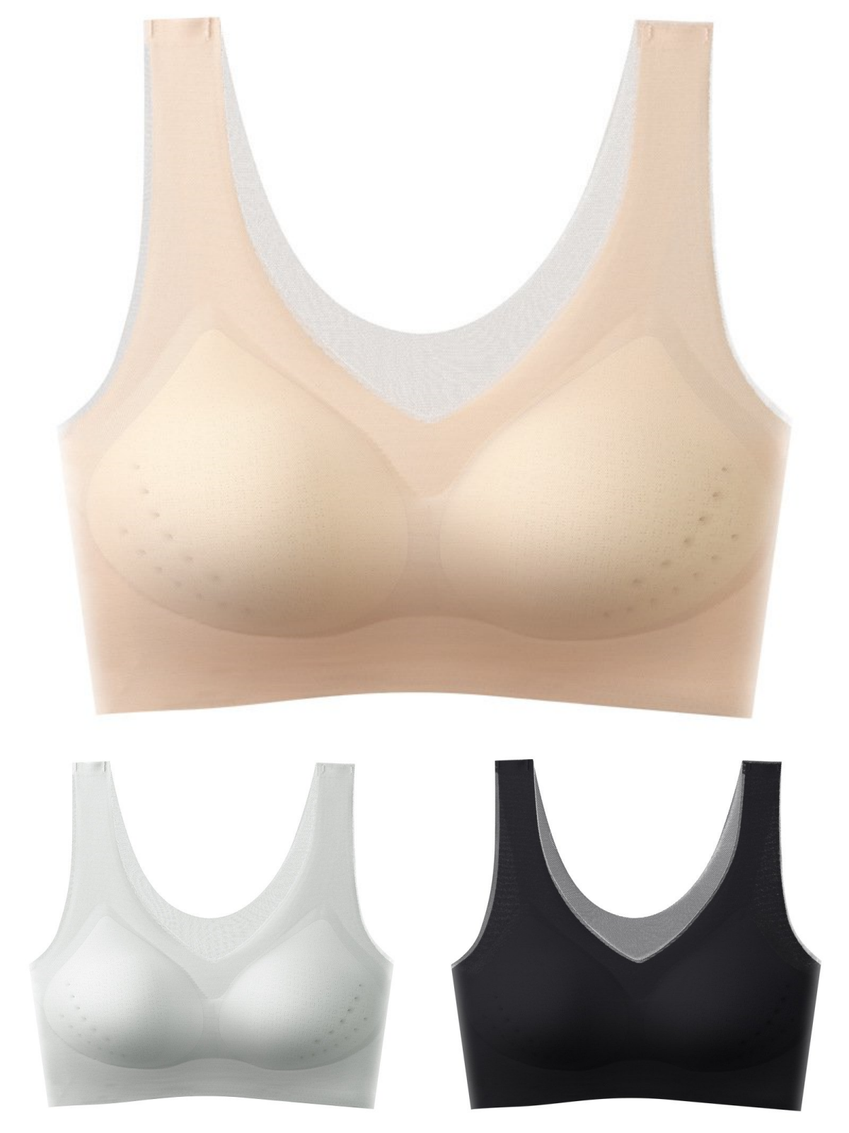 đăKup 3, vezmi 3ăă40-120 kgă2025, bezeĹĄvĂĄ podprsenka z ledovĂŠho hedvĂĄbĂ s liftingovĂ˝m efektem