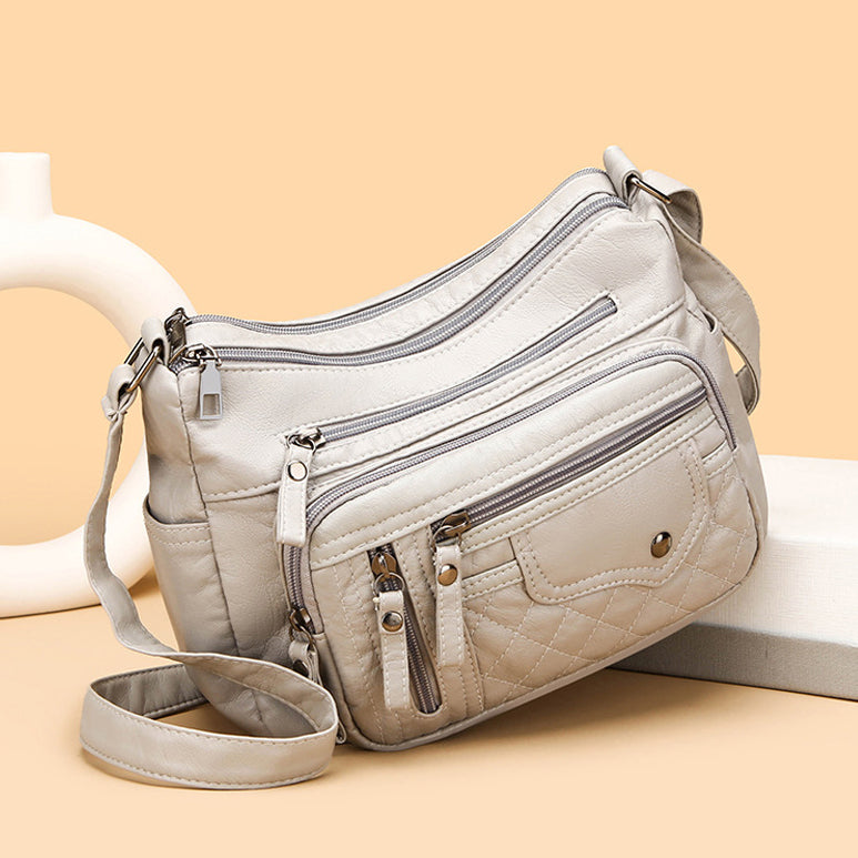 👜Geantă nouă de mare capacitate, din piele moale, tip crossbody/umăr