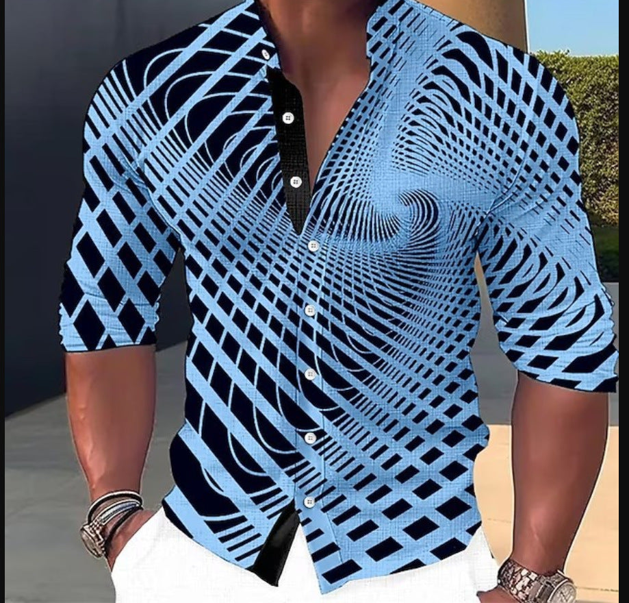 💥💥【Promoție limitată în timp】👔【S-6XL】Cămașă bărbătească din bumbac cu imprimeu