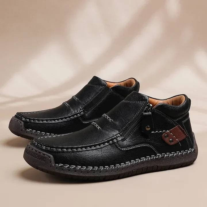 👞🏆【38-48】Ghete de șofat bărbătești din piele de înaltă calitate, lucrate manual, antiderapante - față largă, suport pentru arcul plantar