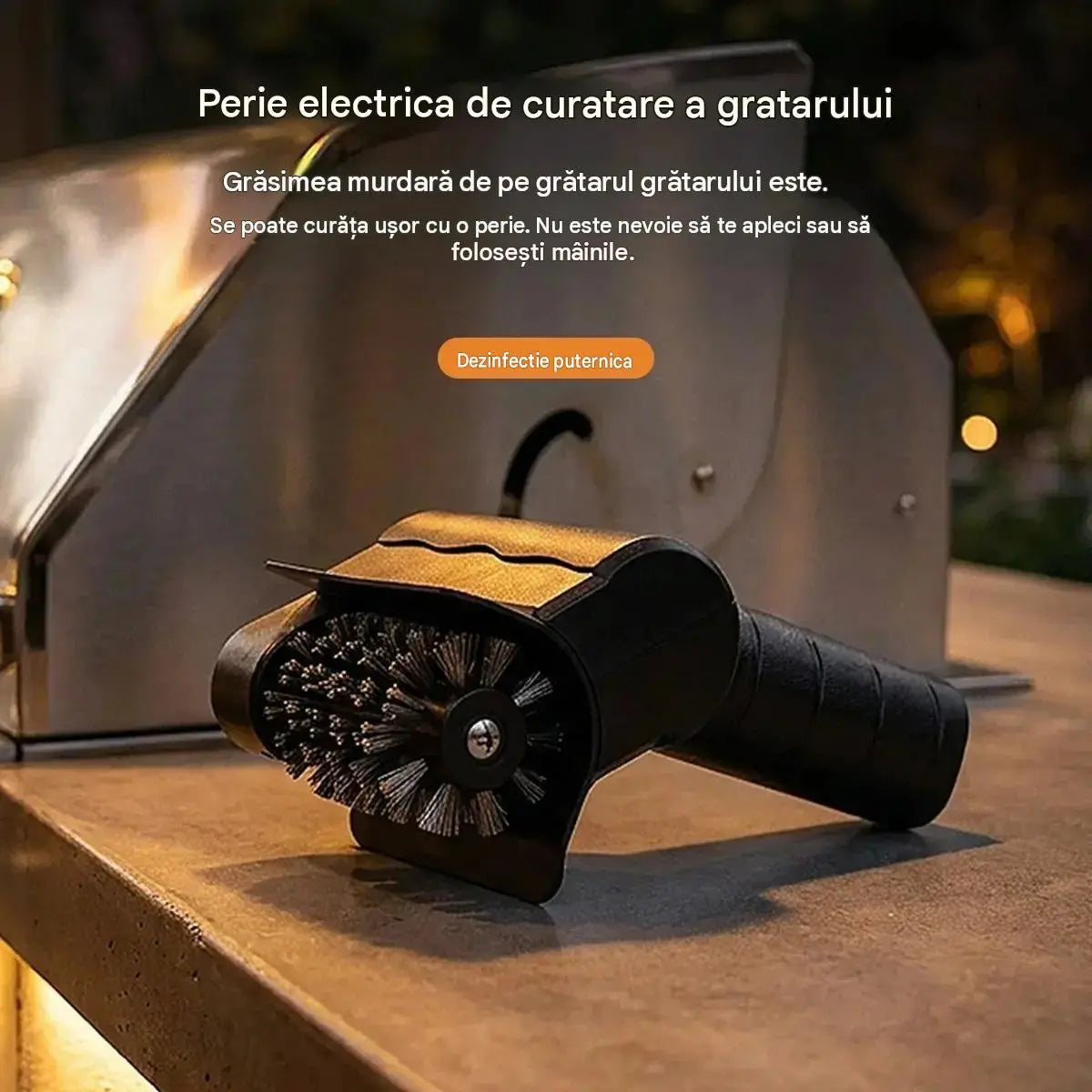 🔋🧹 Perie electrică fără fir pentru curățarea grătarului – baterie cu litiu, multifuncțională și ușor de utilizat 🔥🍖