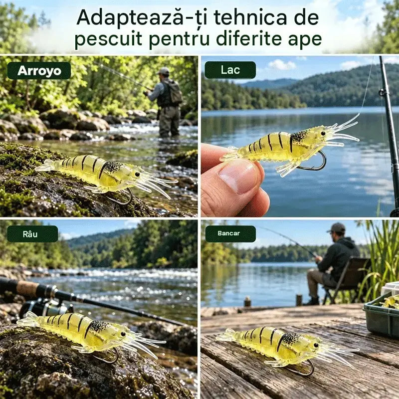 ⏰ Ofertă la jumătate de preț – doar pentru o perioadă limitată ✨ Nălucă moale bionică în formă de crevete | Aspect foarte realist, mișcare naturală; rezistentă la rupere și durabilă; potrivită pentru pescuit în apă dulce și sărată 🎣