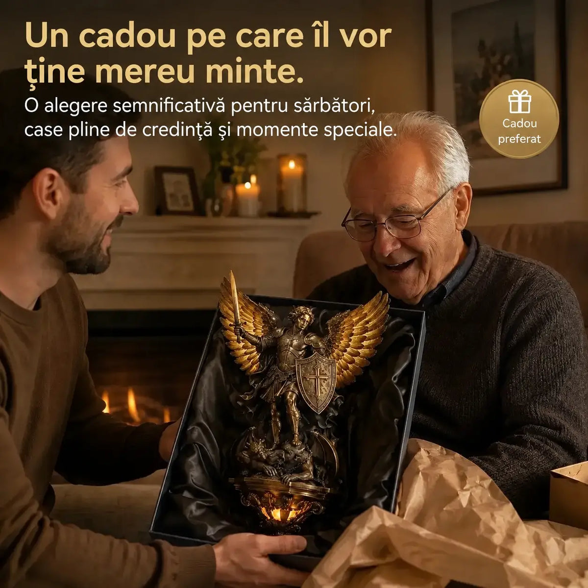 【50% REDUCERE】Lampă de perete Îngerul Păzitor Sfântul Mihail