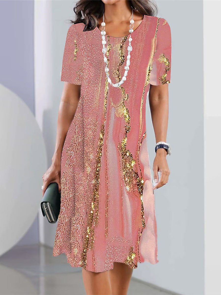 đ„ăBestsellerăđăXS-5XLăNowa seksowna sukienka damska z okrÄ
gĆym dekoltem i nadrukiem 2025-3903458