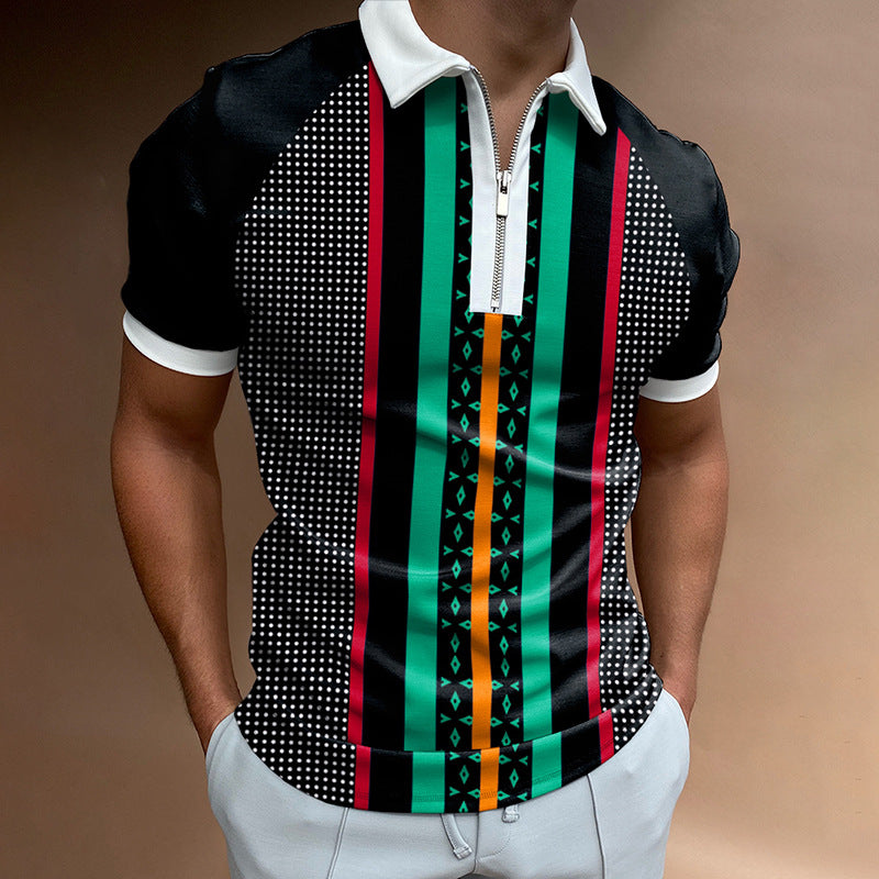 🔥Reducere limitată în timp🔥 Tricou polo cu fermoar pentru bărbați, vara anului 2026