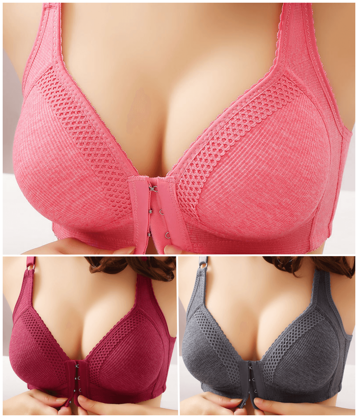 💥【Pachet de 3】Sutien cu push-up fără cusături de înaltă calitate, la modă, sexy și anti-alunecare 3634531