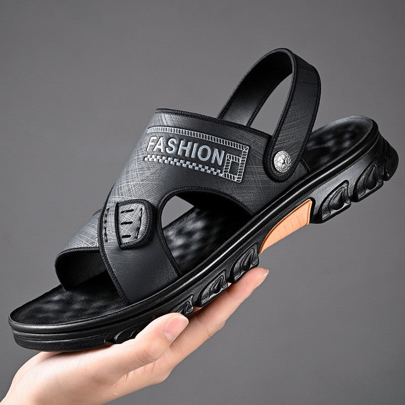 【2 în 1】Sandale noi de vară din piele naturală, cu față moale și talpă flexibilă