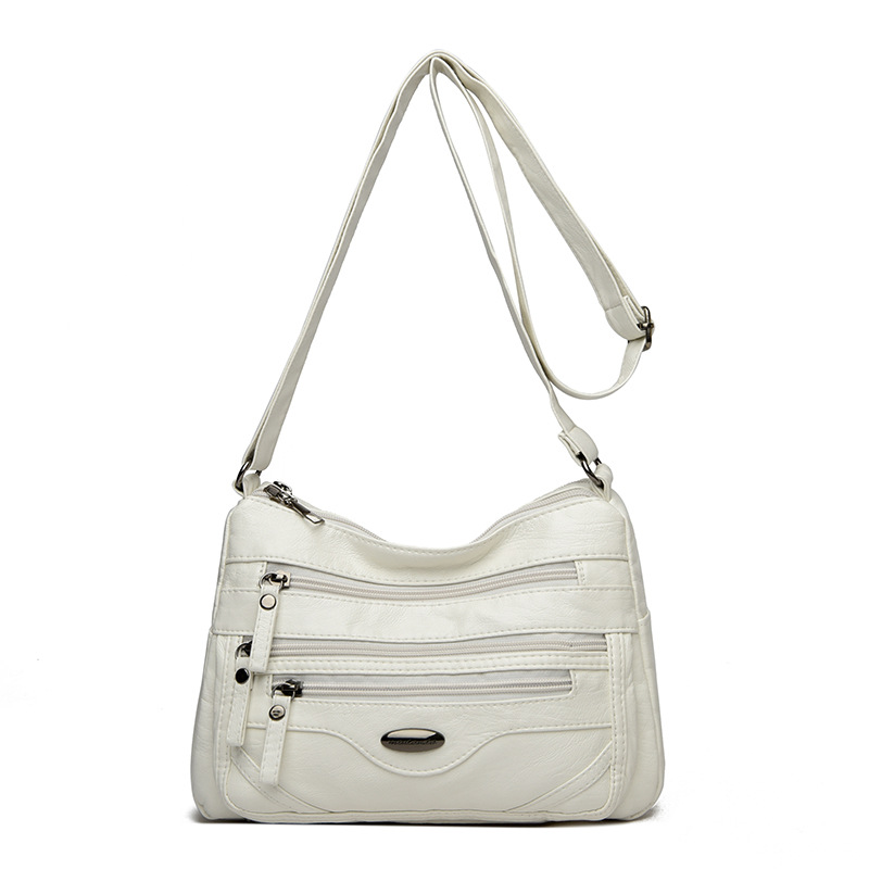 👜💟Geantă de umăr nouă, din piele moale, cu compartimente multiple – elegantă și stilată.