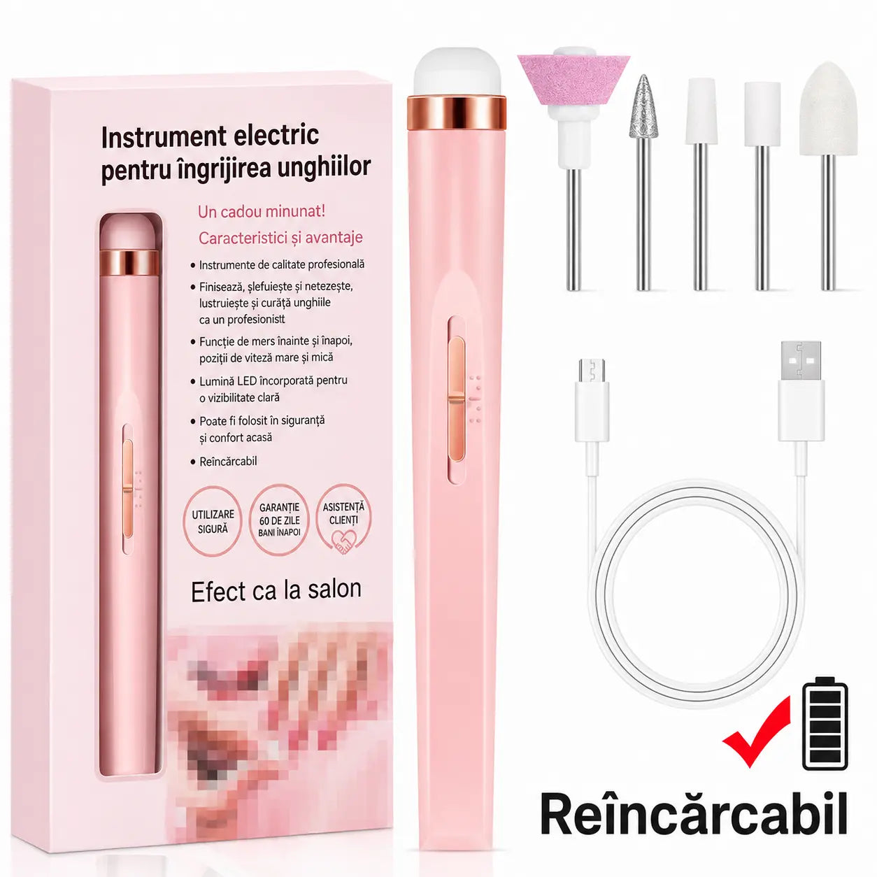 🦶🦶 Pilă electrică pentru unghii afectate de ciupercă, o pilă electrică mică pentru unghii