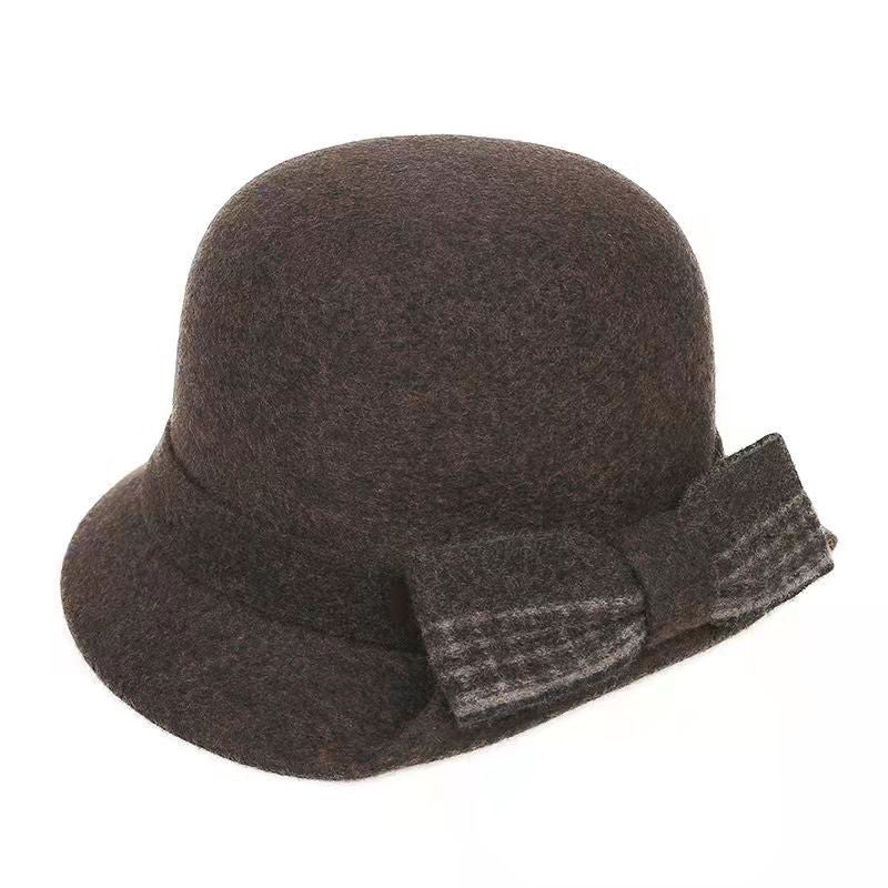 💥50% REDUCERE💥2024 Pălărie din pâslă de lână pură de înaltă calitate pentru femei, la modă retro elegantă 3832212