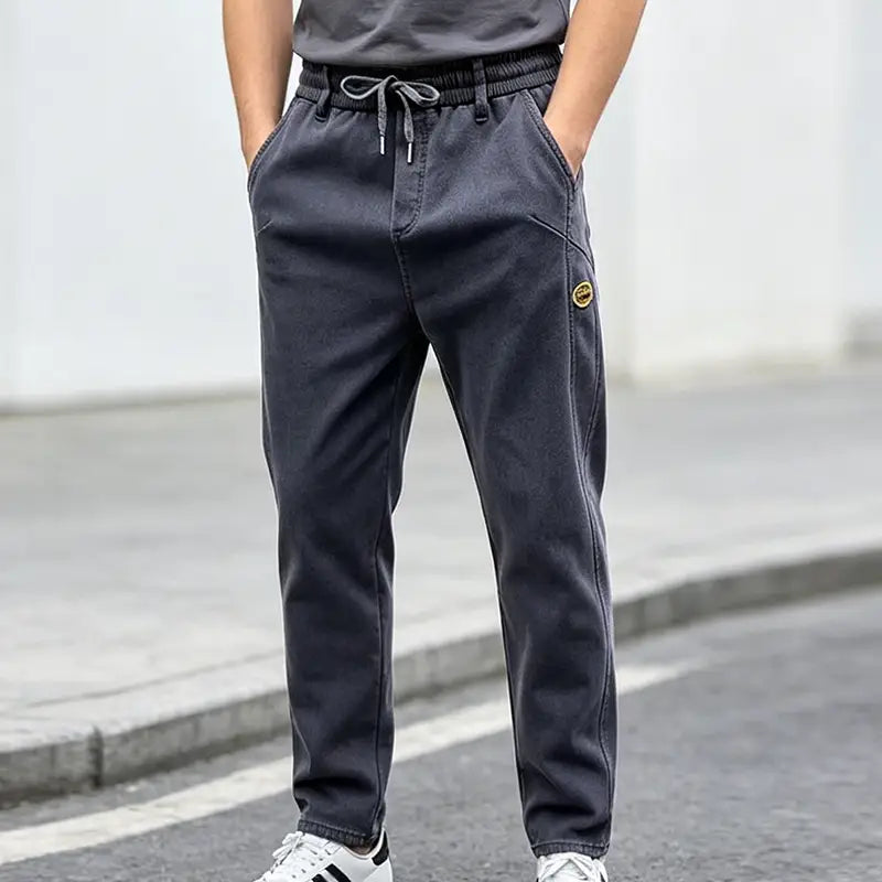 šćmÄrimi mari M-6XLćpantaloni casual la modÄ, cu croialÄ dreaptÄ Či elasticitate ridicatÄ