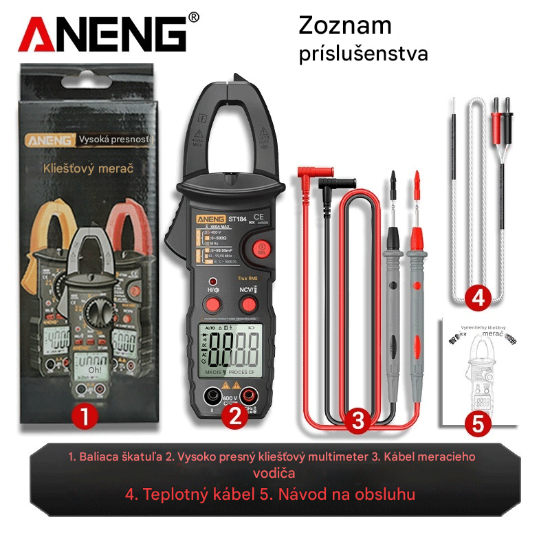 🔥【Limitovaná ponuka】🛠️ Inteligentný digitálny kliešťový merač, multifunkčné elektrikárske kliešte, vysokopresný ampérmeter, úplne automatická identifikácia