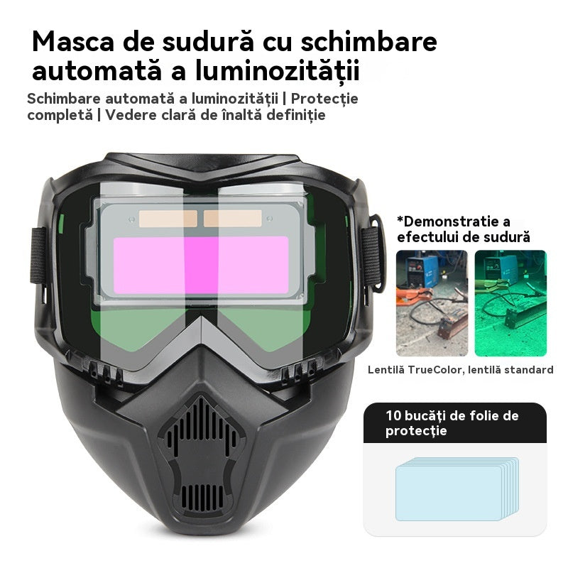 🔥【Kupte jednu, druhou dostanete zdarma】😎 Automatická svářečská kukla s ochrannou maskou, s vyměnitelnou fotocitlivou kazetou, vhodná pro svářeče