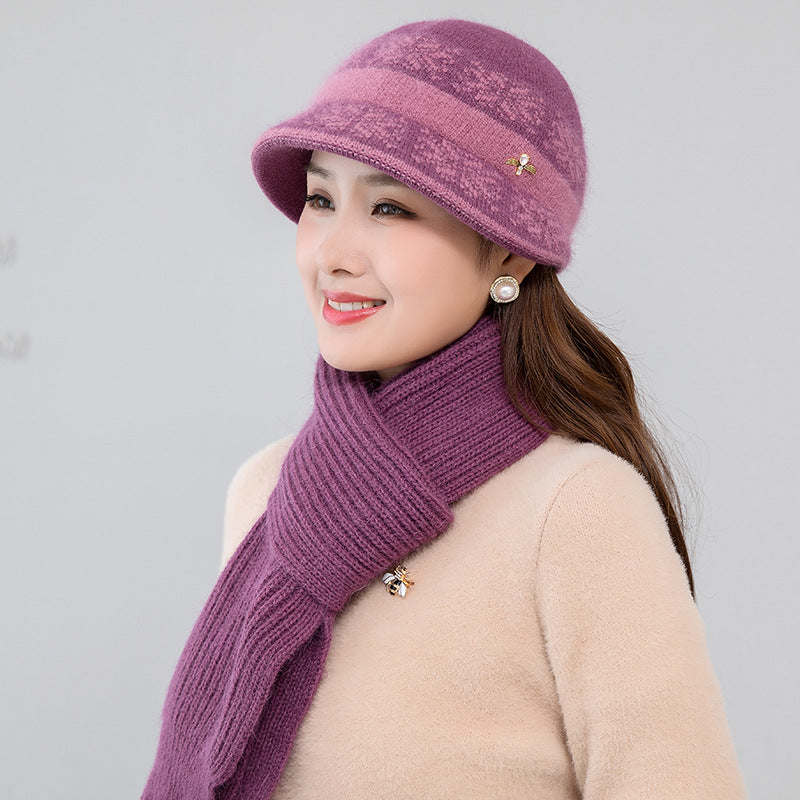 Zimowy beret z imitacją baraniego futra, termiczny na przydzą 3907457