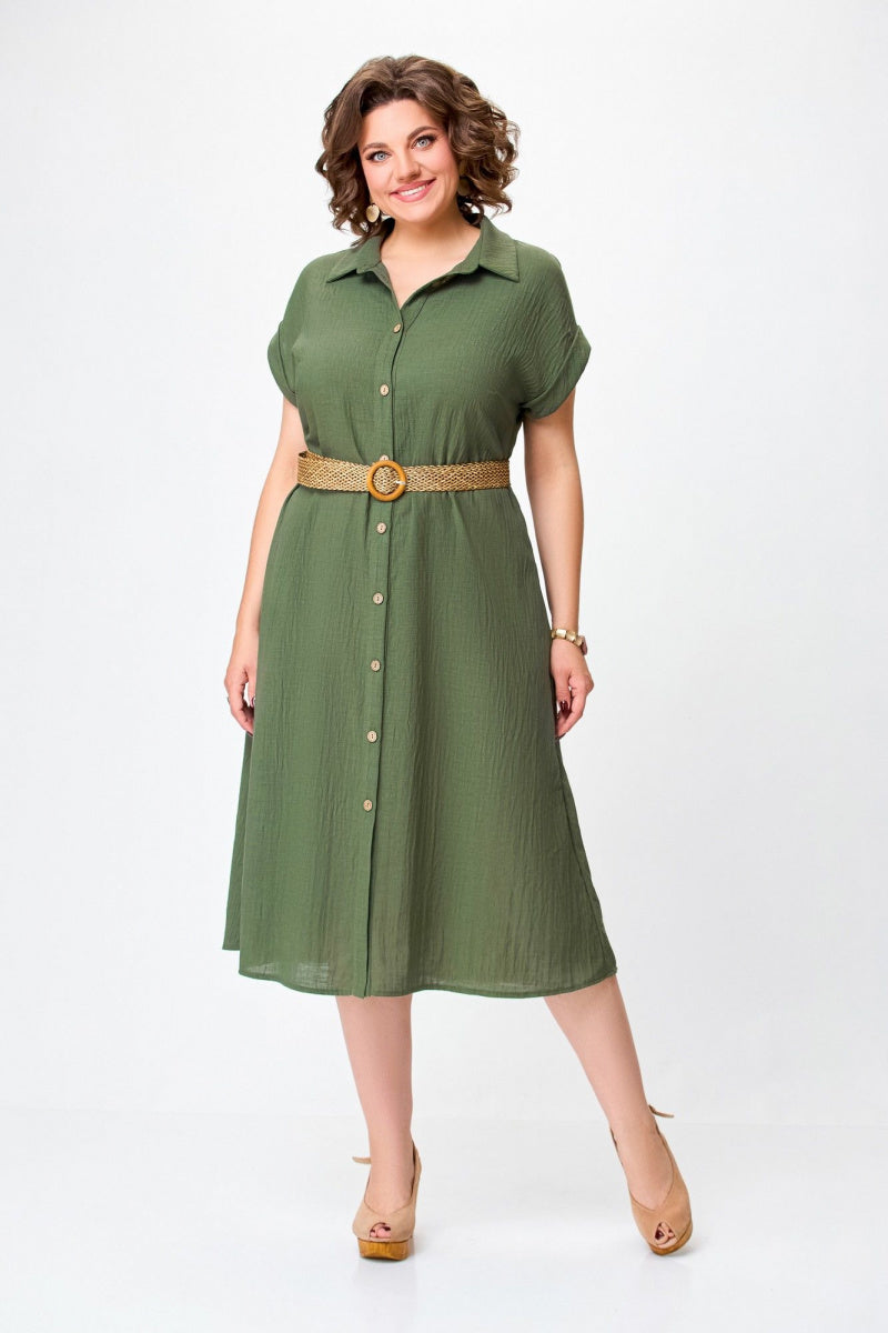 Oferta limitowanaš„ćS-5XLćWygodna sukienka z koÅnierzykiem i taliÄ
2025