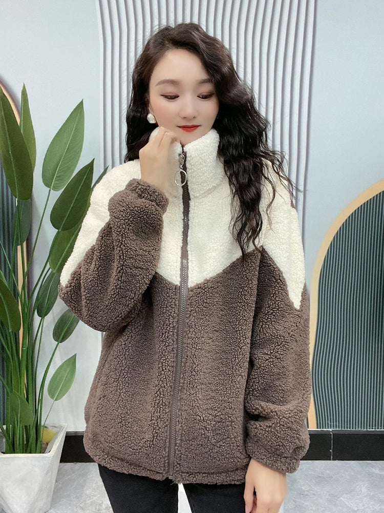 🔥 Половина цена - хванете сега -- 【Размери M-4XL】🐏 Зимен поларен памучен яке, убогено дебело материя от агнешка вълна и памуч