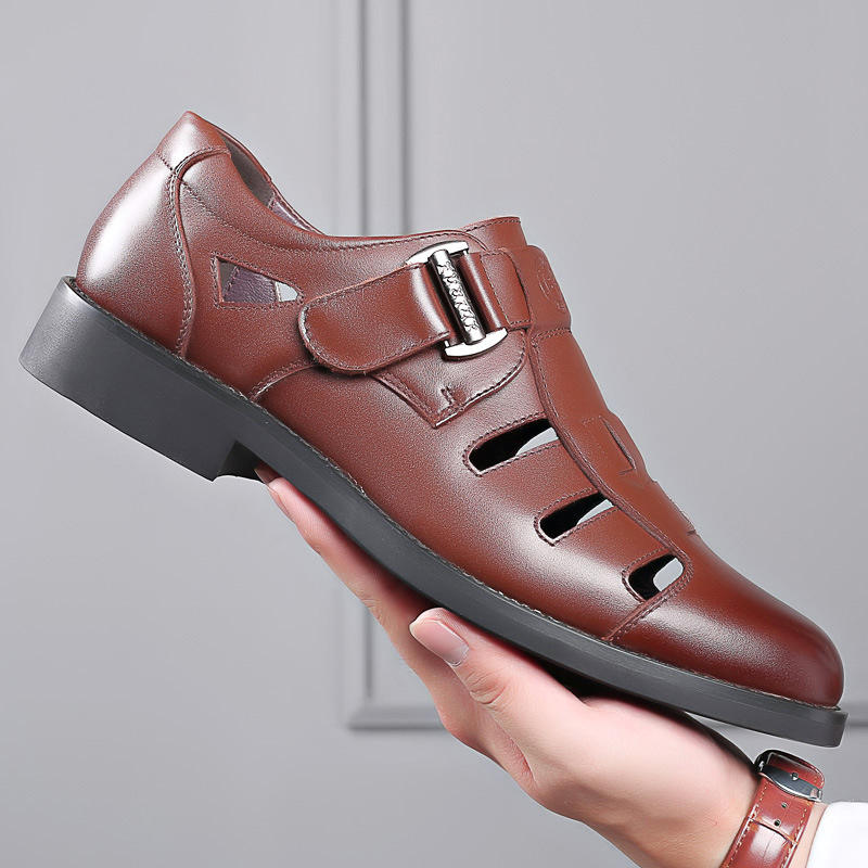 🔥 50% reducere💥【39-44】Sandale din piele pentru bărbați, la modă, 2026, potrivite pentru purtare zilnică