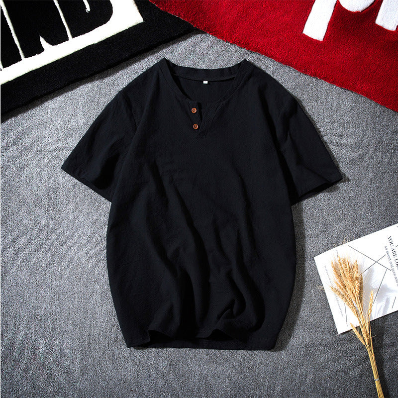 🔥 Tricou bărbați vară scurt mânecă, 100% in, mărimi XL-4XL, respirabil și extrem de confortabil