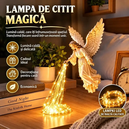 🎃🔥 Decorațiune luminoasă LED 3D în formă de înger | Decorațiune fantastică luminoasă pentru raft