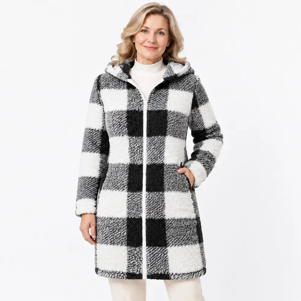 ✨ Cardigan lung reversibil cu fermoar pentru femei – Colecția Toamnă/Iarnă