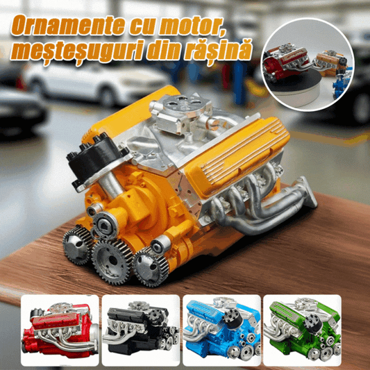 【Купи едно вземи едно】【Мини V8 двигател】Модел на бензинов двигател, DIY комплект за сглобяване на малък V8 двигател, механичен комплект за възрастни