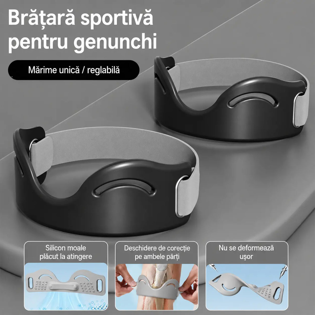 🎁 4 perechi la doar 149 RON【Cumpără o pereche, primește o pereche gratuit.】🩺 Bandă sport pentru genunchi 👉 Genunchiul are nevoie de timp. Această bandă îi oferă sprijinul necesar