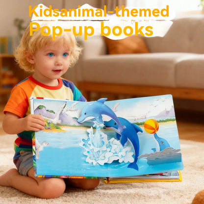 【Kupte 2, dostanete 2 zadarmo】4 kusy 🎁🎁 3D kniha s vyskakovacím oknem a zvieratami