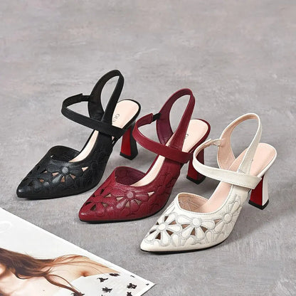 💥【⚡Reducere de 50% pentru o perioadă limitată】🔥【35-41】 Tocuri înalte confortabile de culoare solidă cu vârf ascuțit