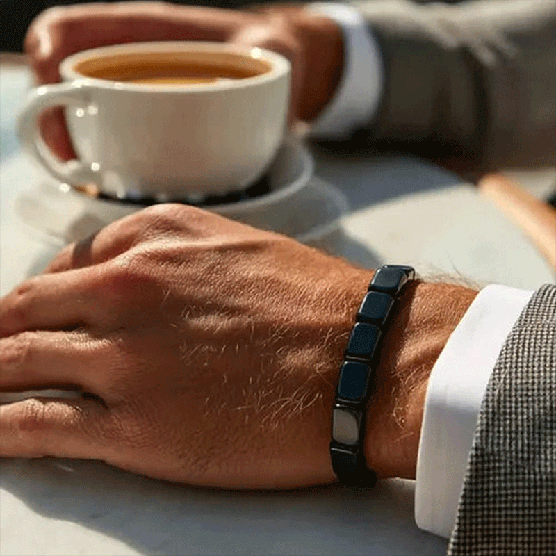 【Compra 1 y llévate 1 gratis】🔥Pulsera de energía de hematita y ónix negro｜Recupera tu fuerza y confianza masculina