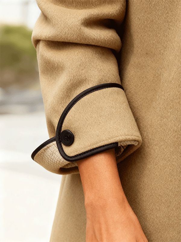 💖🔥【Επίπτωση 50%】[M-4XL] Νέο μοντέλο φθινοπωρινό/χειμερινό 2025, γυναικεία κάρδιган διπλής όψης μέσου μήκους από κασμέρι