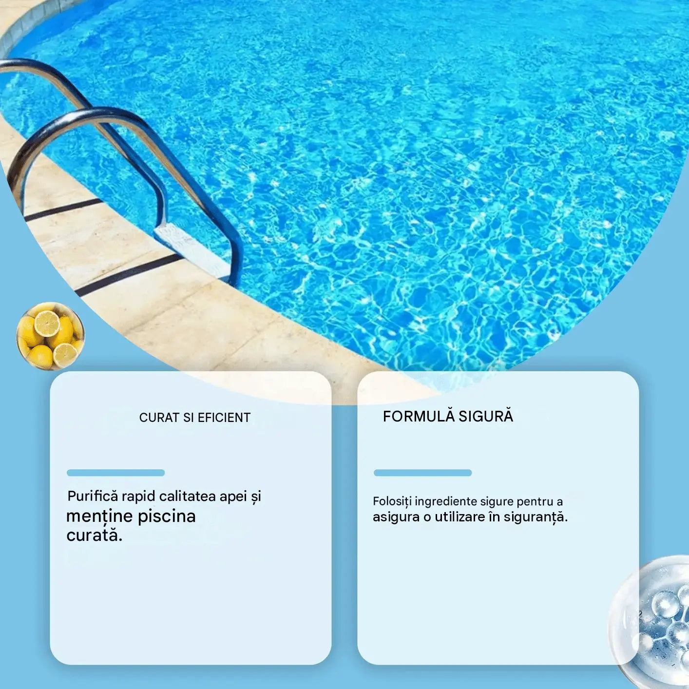 🔥【Cumperi 1, primești 1 gratis】🏊‍♀️💧Tablete de curățare pentru piscine, pentru o apă limpede și transparentă