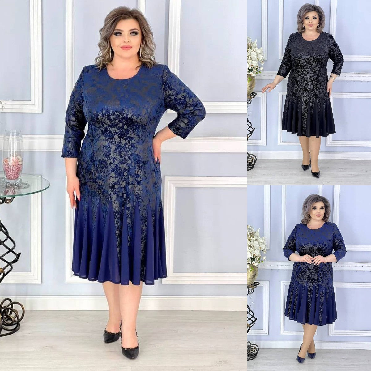 👗🎉【S-5XL】2025 nouă fustă evazată nobilă și la modă 3895577