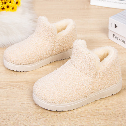 【Rozmiary 35-41】Ciepłe płaskie buty śnieżne wykonane z wełny i aksamitu