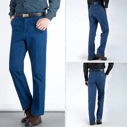 ✨👖 Blugi bărbătești noi, talie înaltă, cu picior drept, 2026