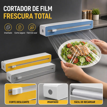 🍱 Dispozitiv magnetic de tăiat folie alimentară, cu montare pe perete – ideal pentru tăiere și depozitare.✅