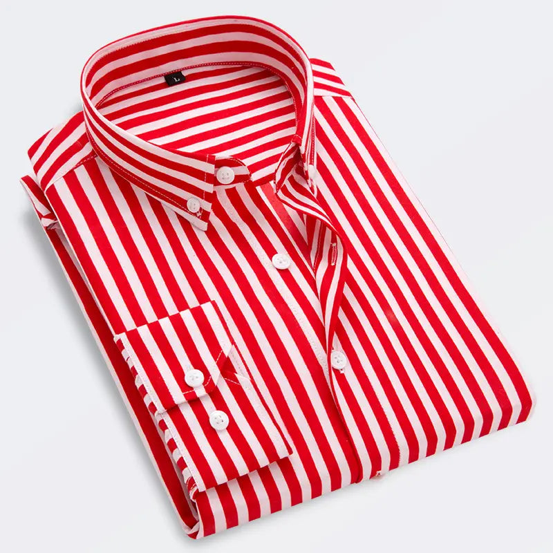 🔥👕【M-5XL】 Cămașă business în dungi pentru bărbați cu mânecă lungă 2026