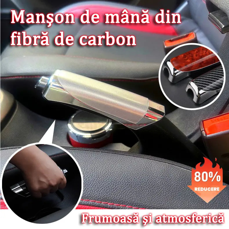 🔥Cumpărați 1 obțineți 1 gratuit🔥Capac frână de mână auto capac frână de mână din fibră de carbon capac decorativ frână de mână