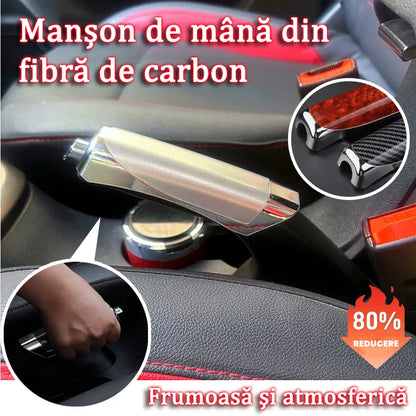 🔥Cumpărați 1 obțineți 1 gratuit🔥Capac frână de mână auto capac frână de mână din fibră de carbon capac decorativ frână de mână