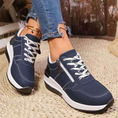 🔥Bestseller 【Reducere de 50%】Pantofi ortopedici moderni și confortabili pentru femei, cu fermoar lateral și talpă groasă