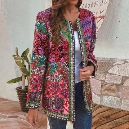 ✨✨【M-6XL】Jachetă lejeră de damă, cu imprimeu și mâneci lungi – stil casual, în tendințe pentru 2026