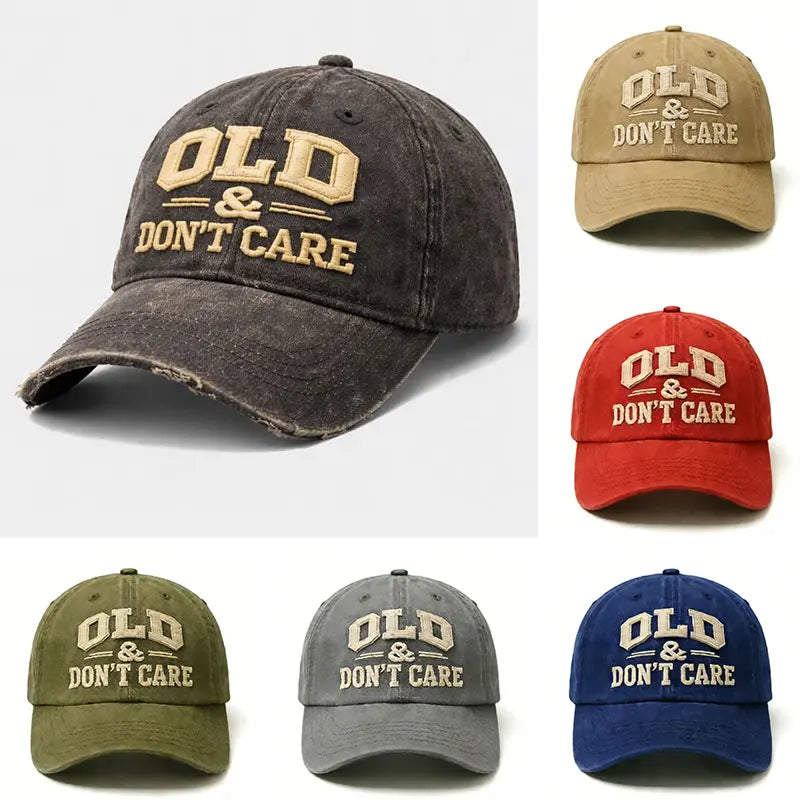🔥🧢 Ofertă specială de Anul Nou 2026 | Șapcă de baseball în stil vintage, cu aspect uzat: „Și ce dacă sunt bătrân? (Nu-mi pasă)”