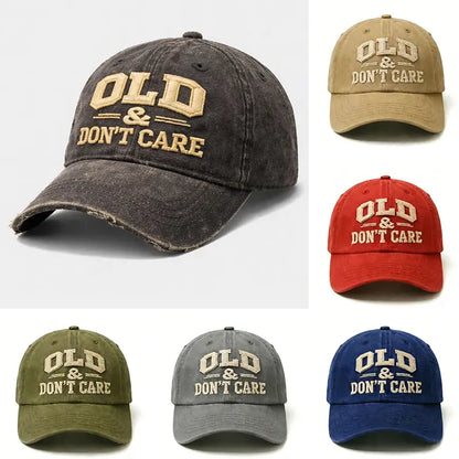🔥🧢 Ofertă specială de Anul Nou 2026 | Șapcă de baseball în stil vintage, cu aspect uzat: „Și ce dacă sunt bătrân? (Nu-mi pasă)”