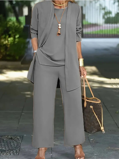 🧥Costum elegant de damă din trei piese cu croială lejeră🍂